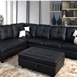 Sectional and ottoman