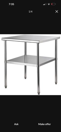 Stainless Steel Prep Table for 100