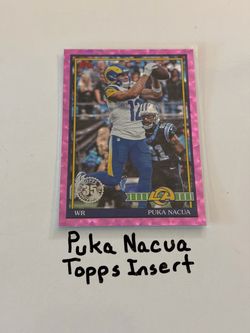 Puka Nacua Los Angeles Rams WR Topps Short Print Insert Card.