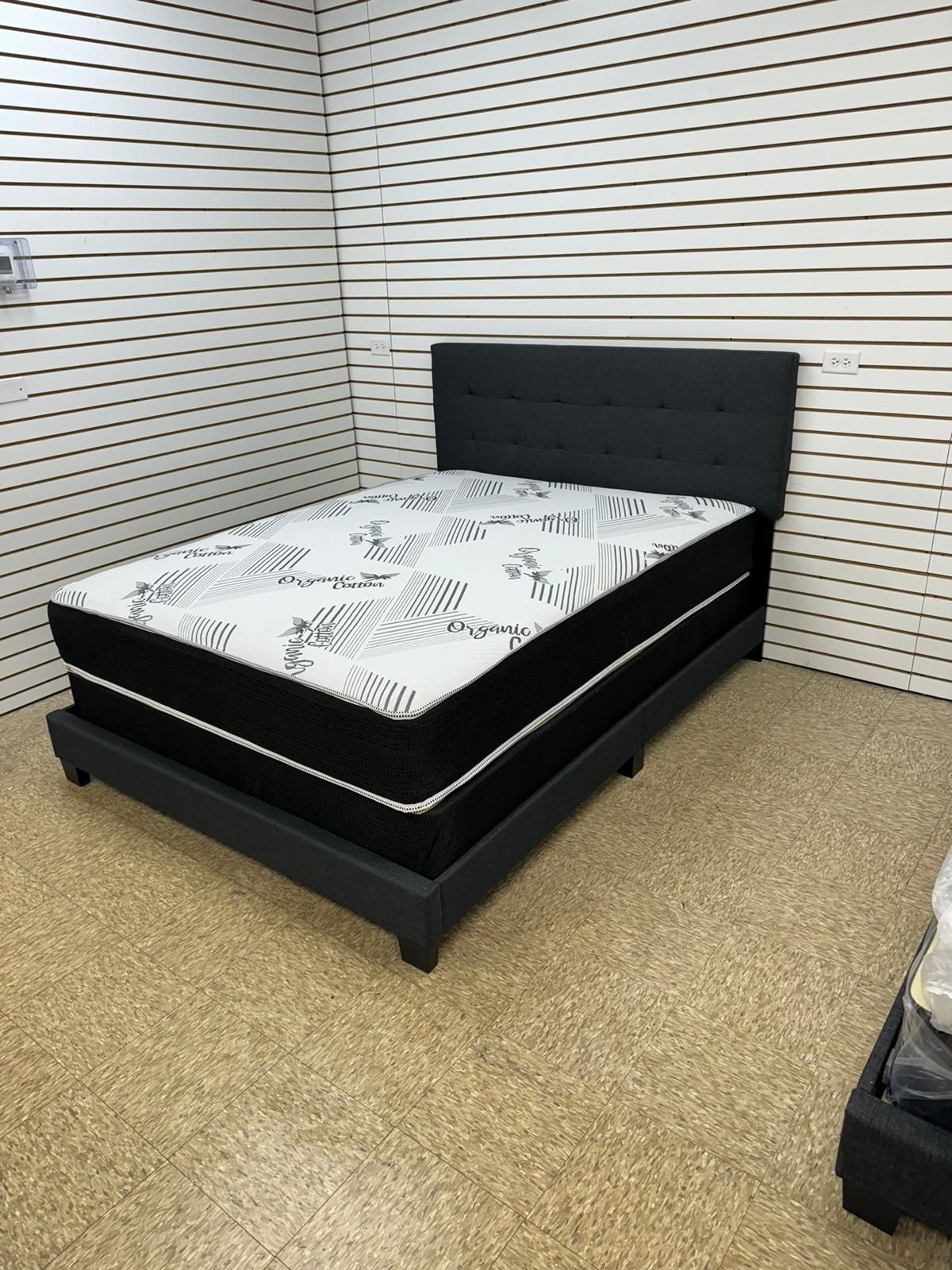 Headboard and frame Mattress and box spring included Brand New in box 📦 We deliver