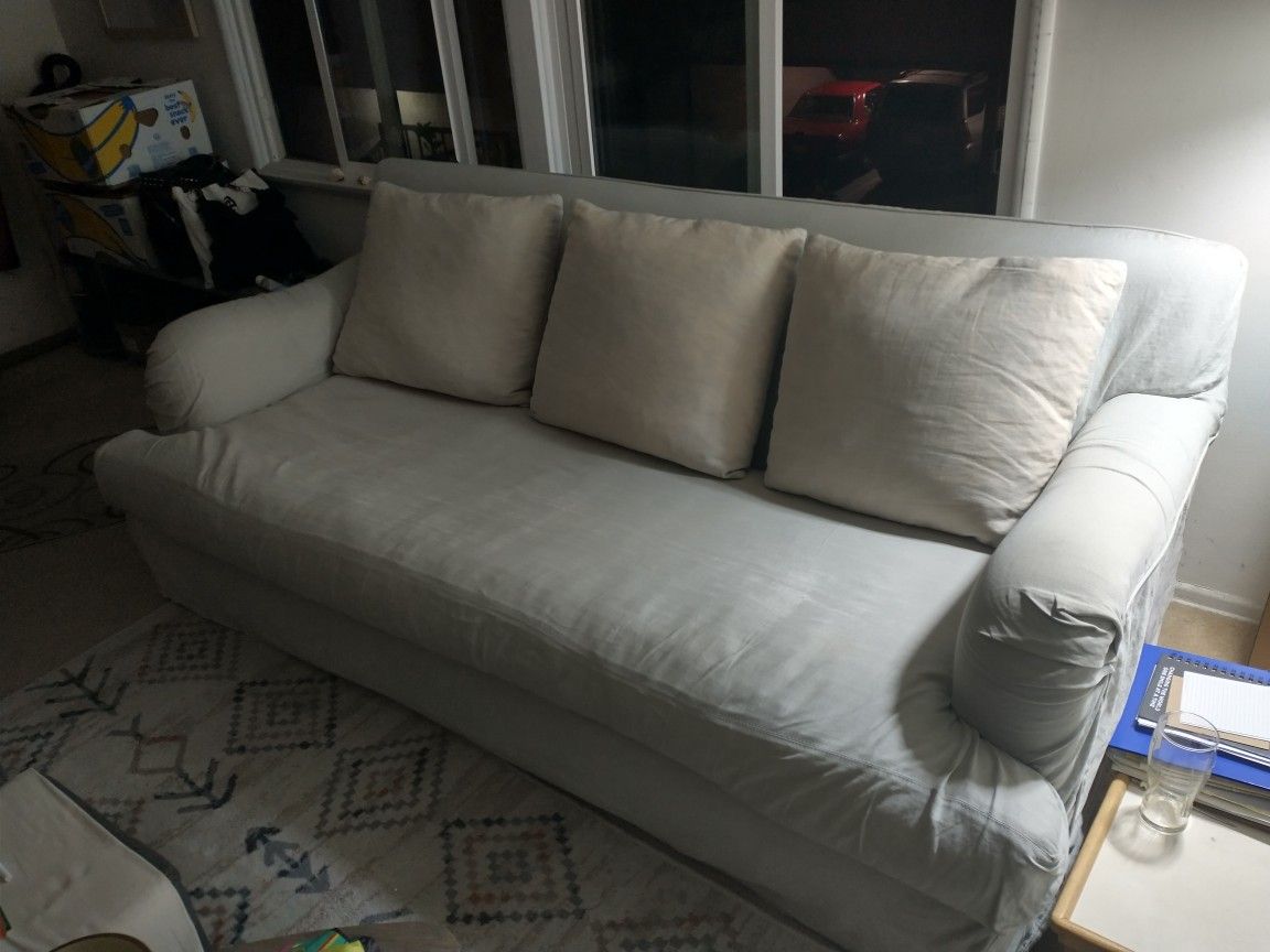 Comfy Deep Couch - Grey/Blue