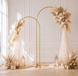 Gold Metal Backdrop Stands Set of 2 (5ft, 4ft)
