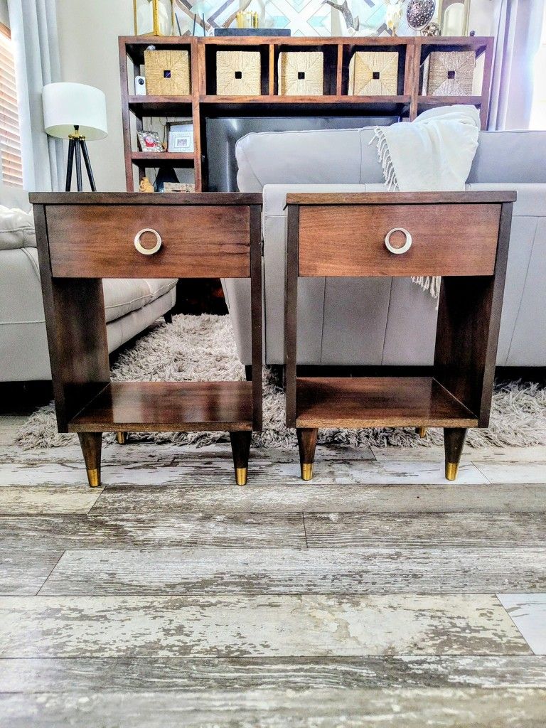 Mid Century Modern End Tables Set