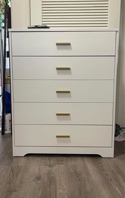 Dresser with 5 drawers white [NEW]