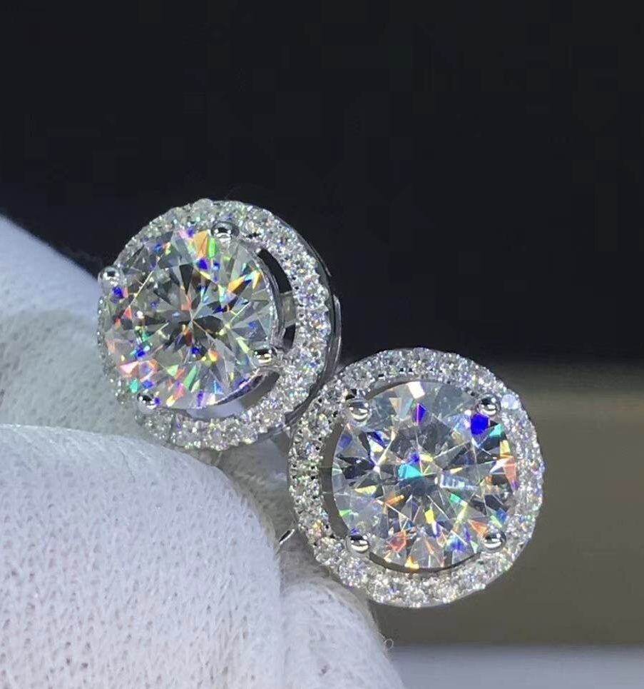 0.5ct Moissanite Circle Earrings 