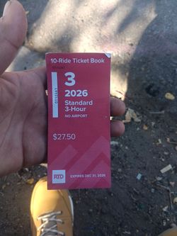 RTD 10-Ride Ticket Book Standard 3-Hour
