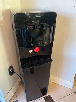Black Freestanding Hot and Cold Water Dispenser