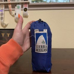 Vintage 1990’s Sierra Designs Jacket In A Bag Size Medium Windbreaker Blue