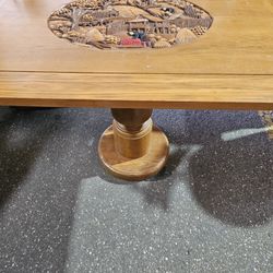 Hand Carved Wooden Table