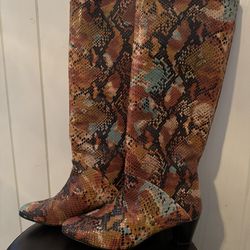 Anthropologie x Atelier de Charlotte Jossstone Multicolor Tall Boots
