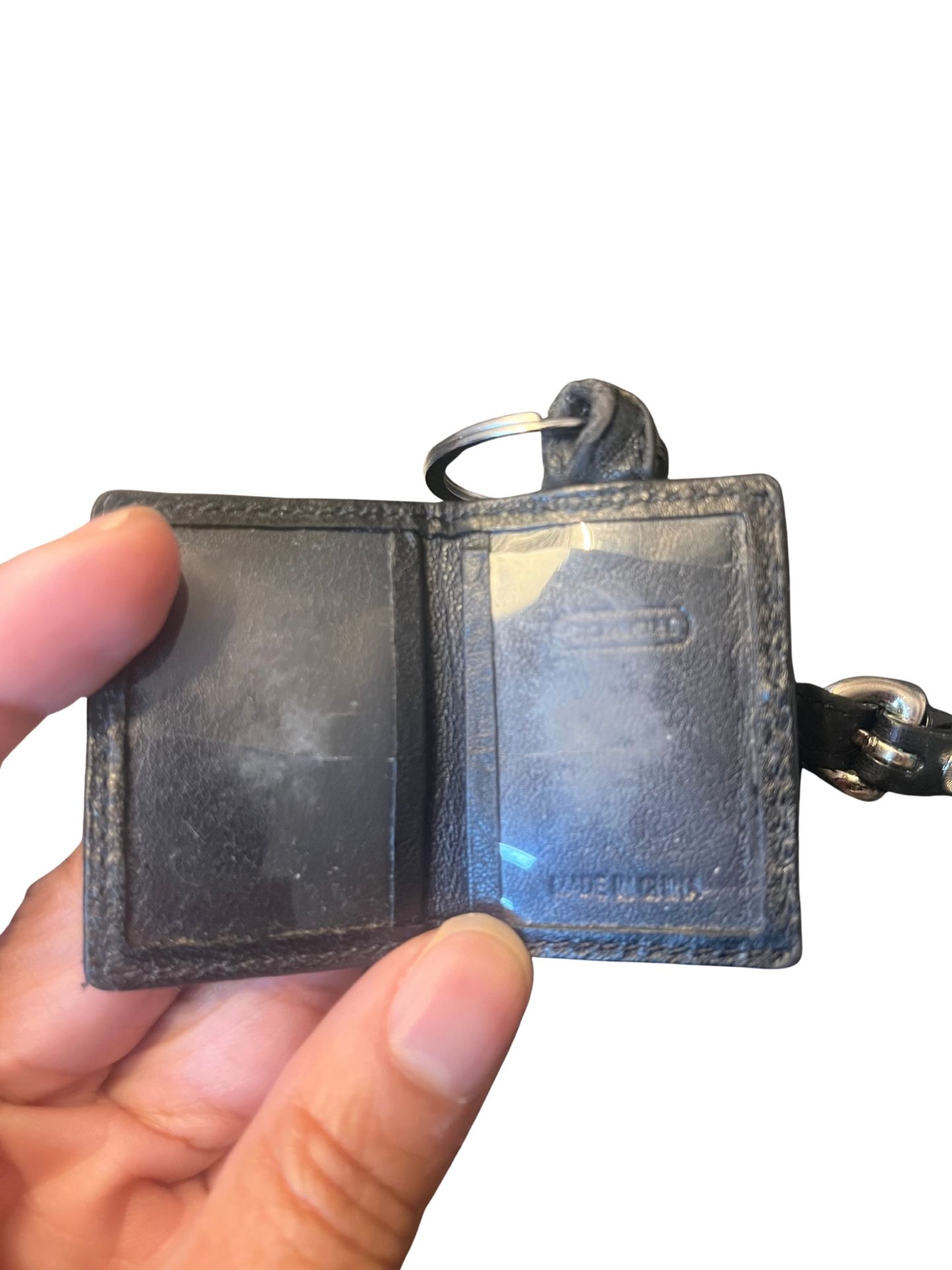 Coach Signature canvas mini photo album/picture frame keychain/bag