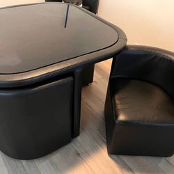 Black Card/Kitchen Glass Table 