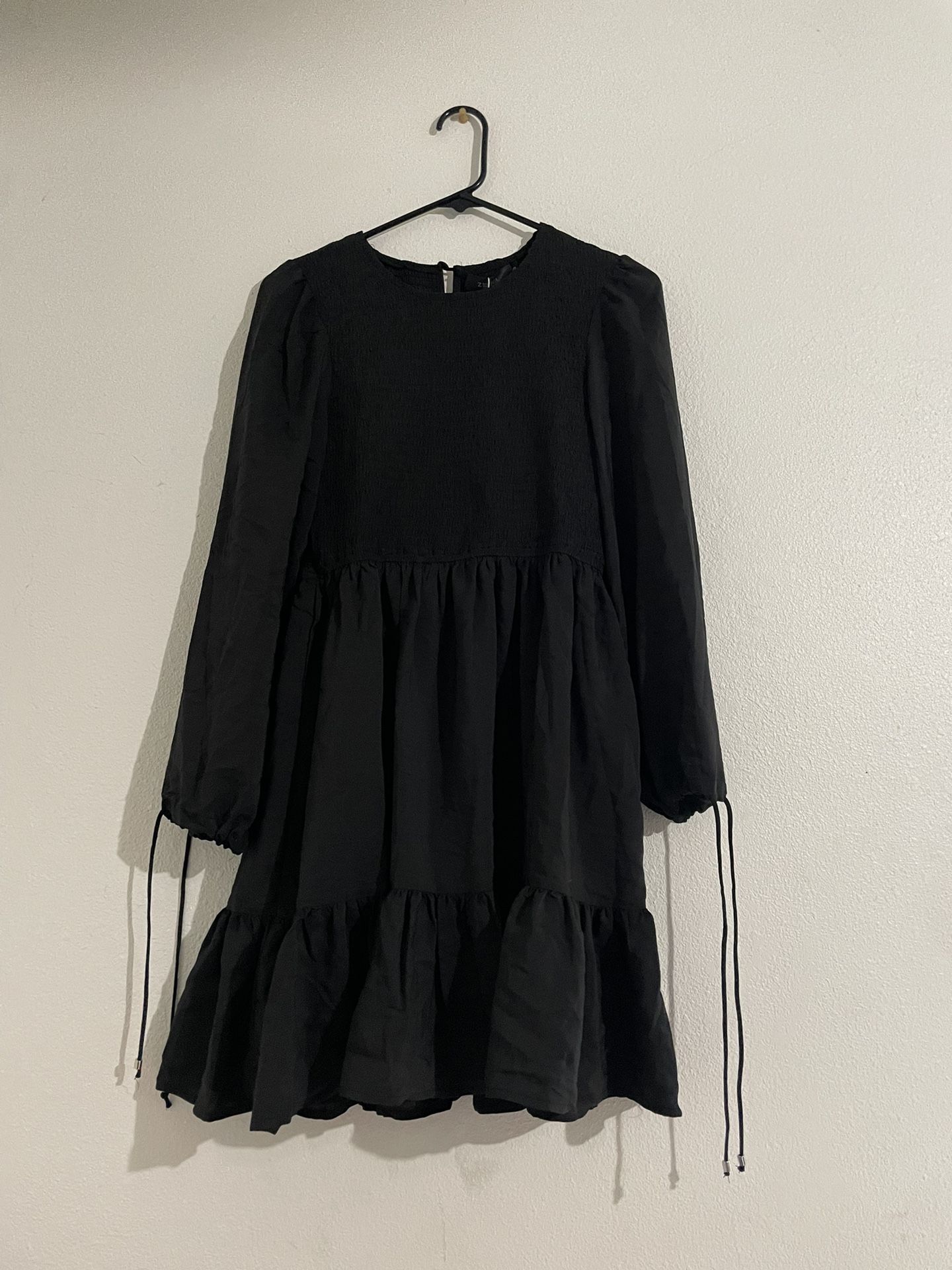 Zesica Black Long Sleeve Dress