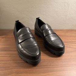 ASH Nani Loafer Women's 40/10 Black Leather Platform Loafer - Gently Worn