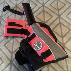 New Small Dog Swim Life West And Harness 