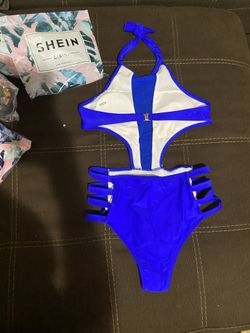 Blue swimsuit