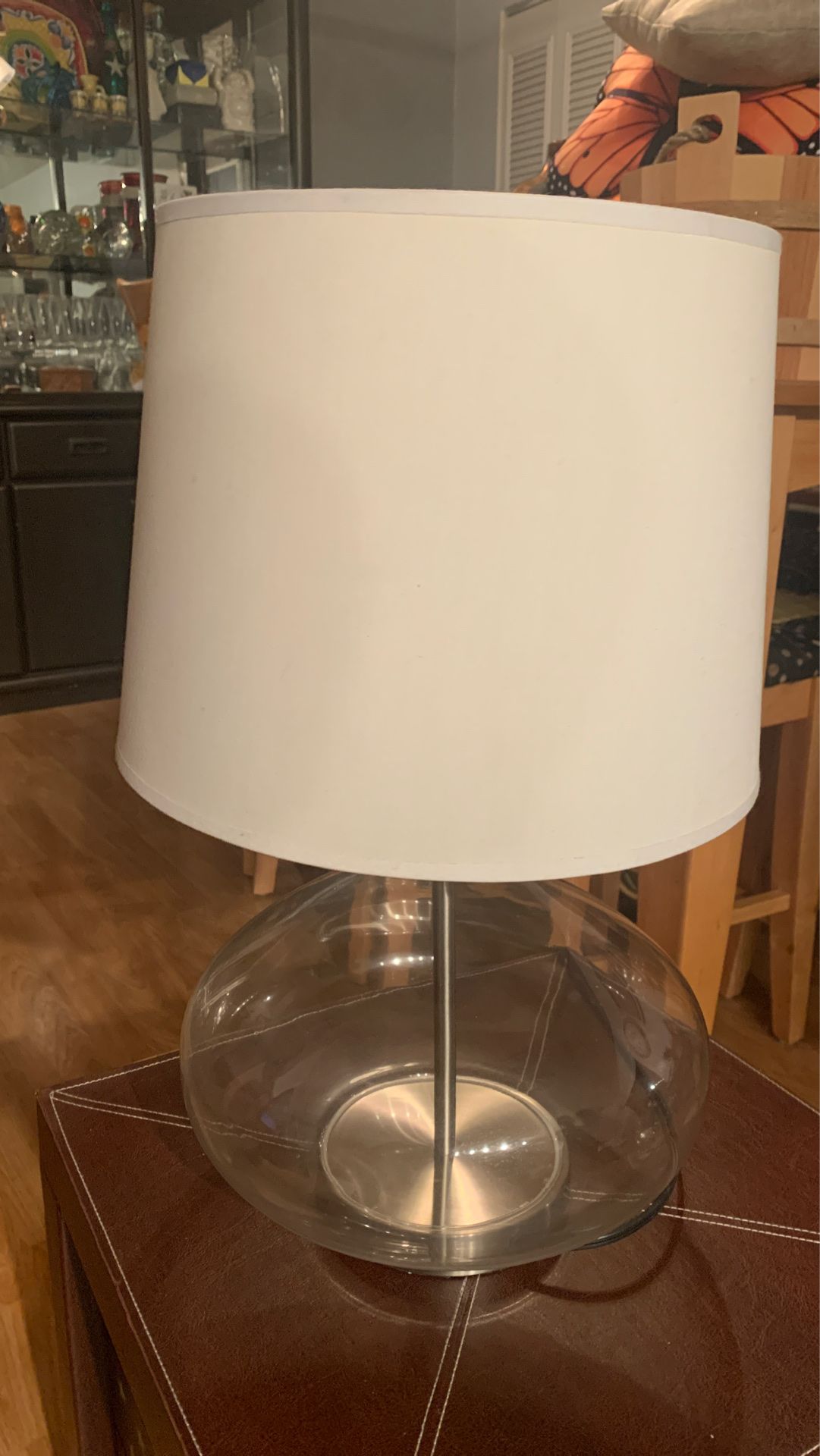 Glass lamp with shade