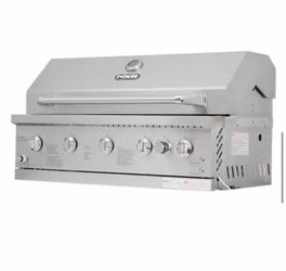 NXR 37 in. 5-Burner Built-In Gas Grill in Stainless Steel with Infrared and Rotisserie Burner