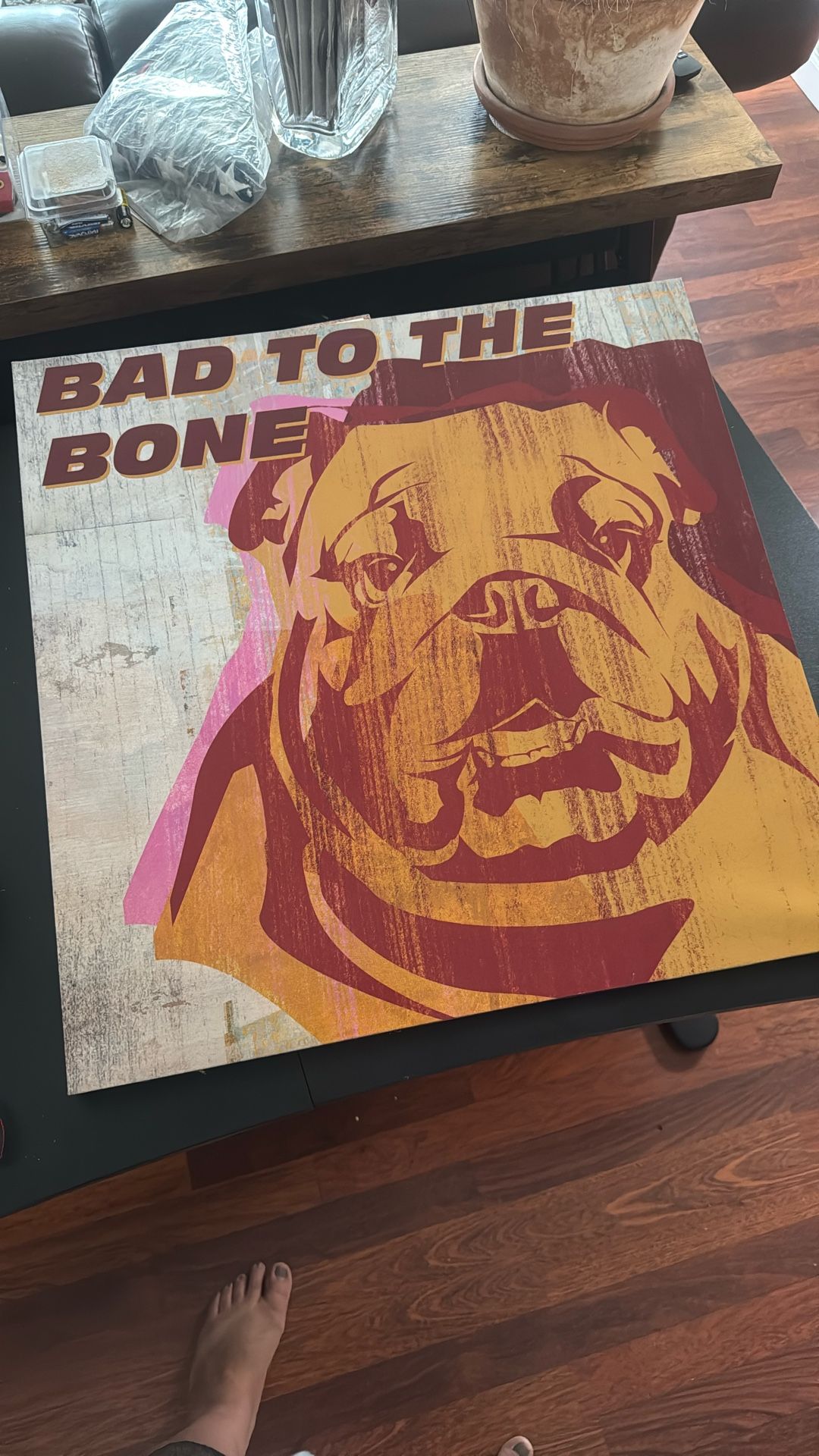 Bad To The Bone Canvas Wall Art