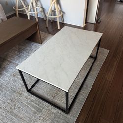 Faux marble coffee table