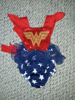 Wonder Woman 0-6 Month Halloween Onsie