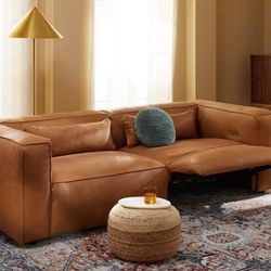 Brock Leather Convertible Sofa And Day Bed 