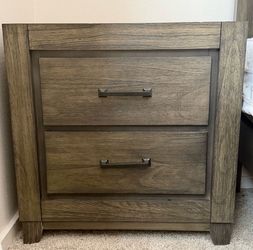 Modern dark wood nightstand good condition