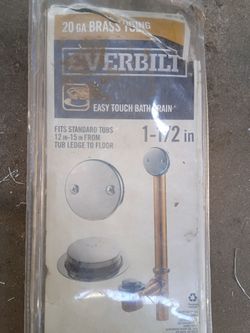 Everbilt Easy Touch Bath Drain Kit 1-1/2 in , brass metal