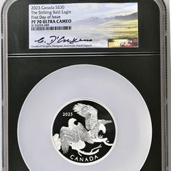 2023 Canada $30 “The Striking Bald Eagle” NGC PR70UCAM 