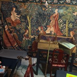 Wonderful Vintage Wall hanging Of A Medeveile Garden