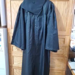 Graduation Cap And Gown Black - Unisex