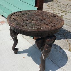 Vintage Curved Elephant Side Table