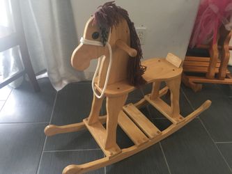 Wooden rocking horse