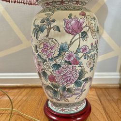 Twin Antique Chinese Porcelain Lamps