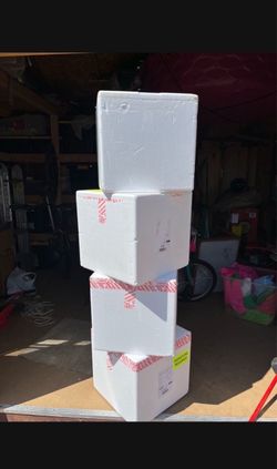 3 Uline Insulated Foam Chests With Ice Packs