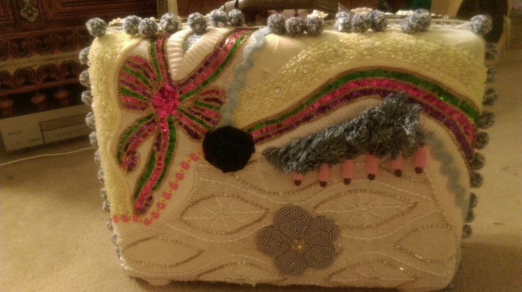 Romantic Boho bohemian handmade luggage suitcase