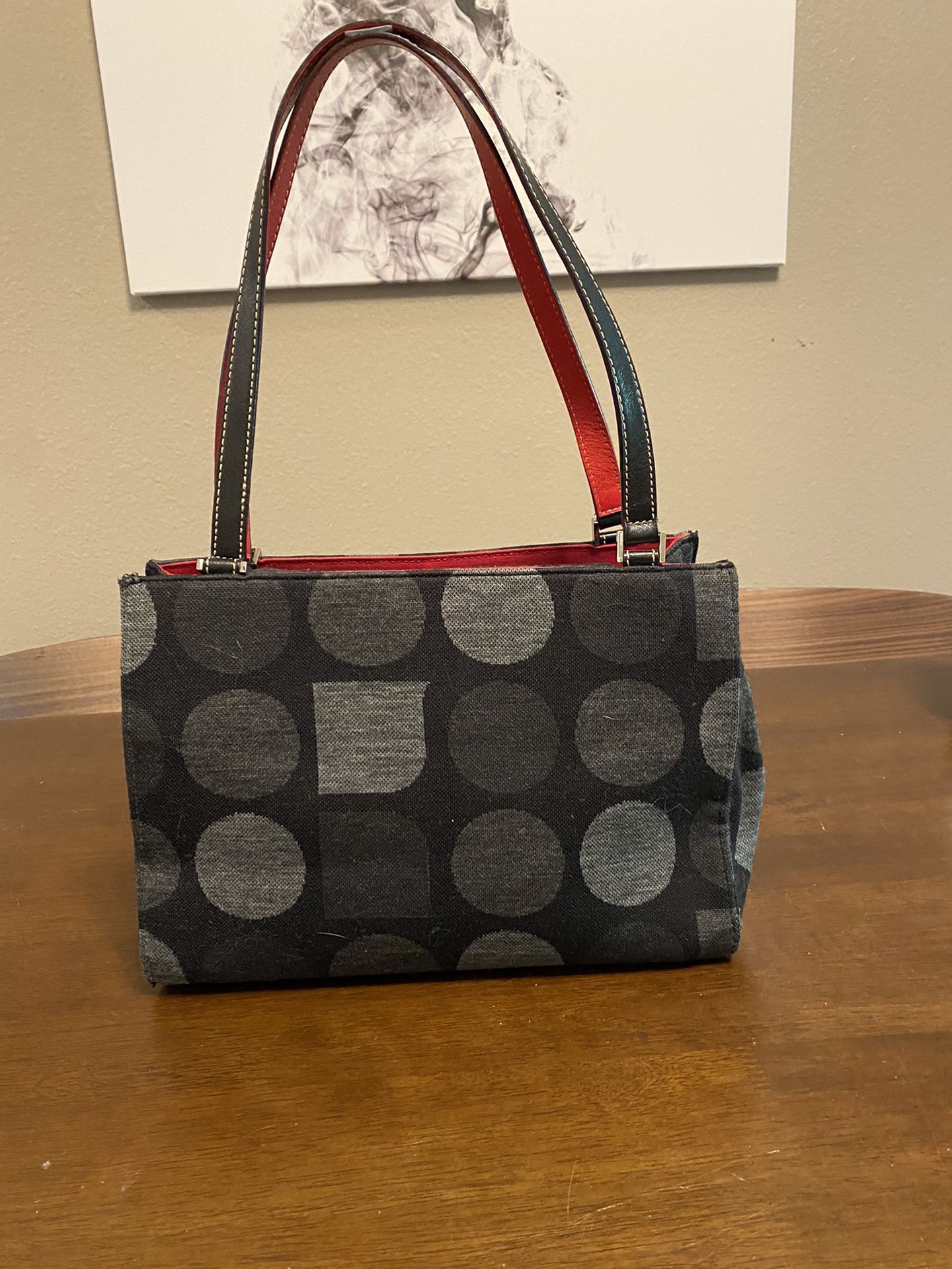 Kate Spade used black & gray handbag