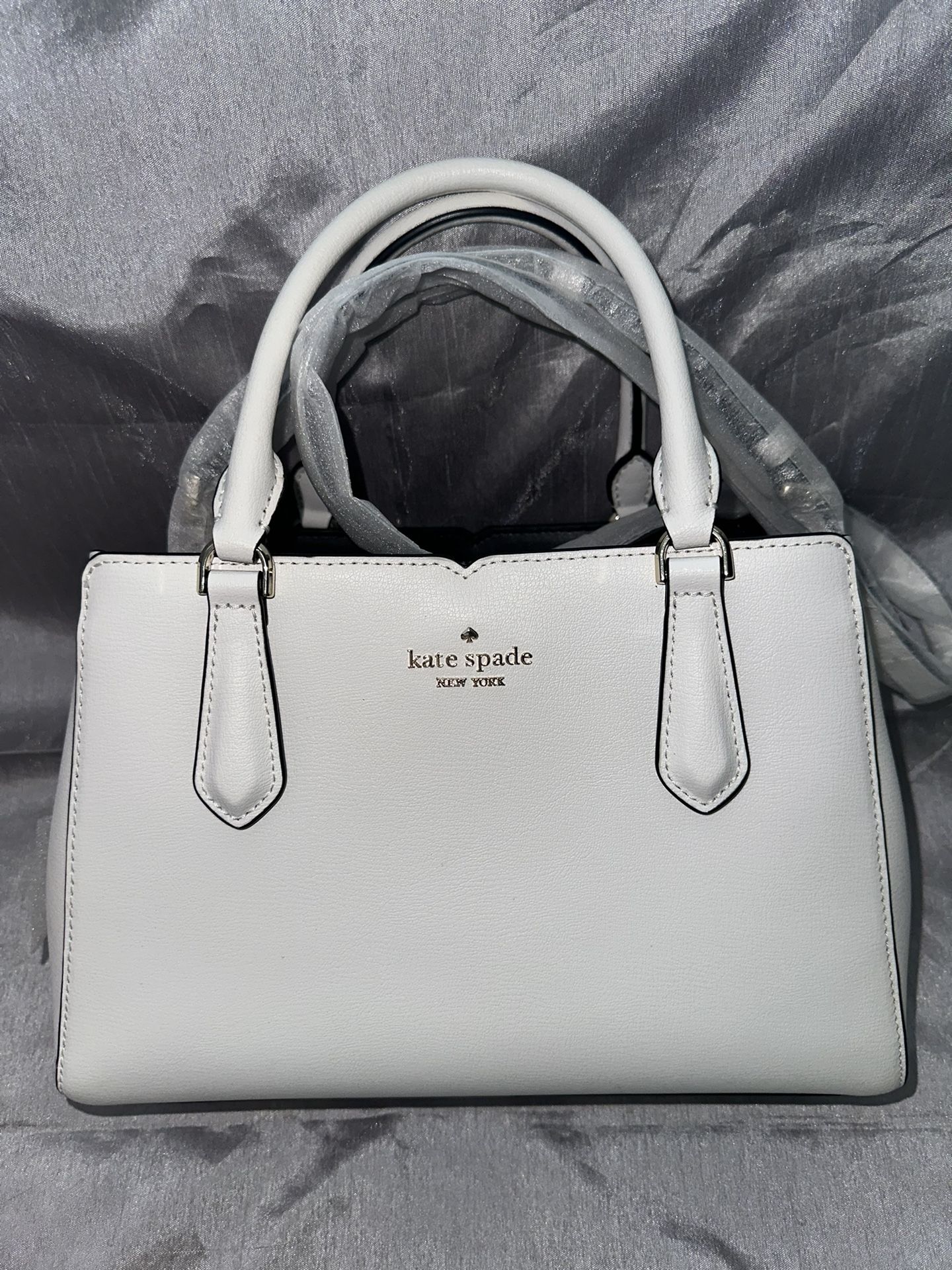Kate Spade Tippy Small Triple Compartment Satchel (Optic white)