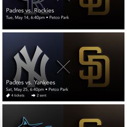 Padres Vs Yankees Tickets This Saturday 5/25