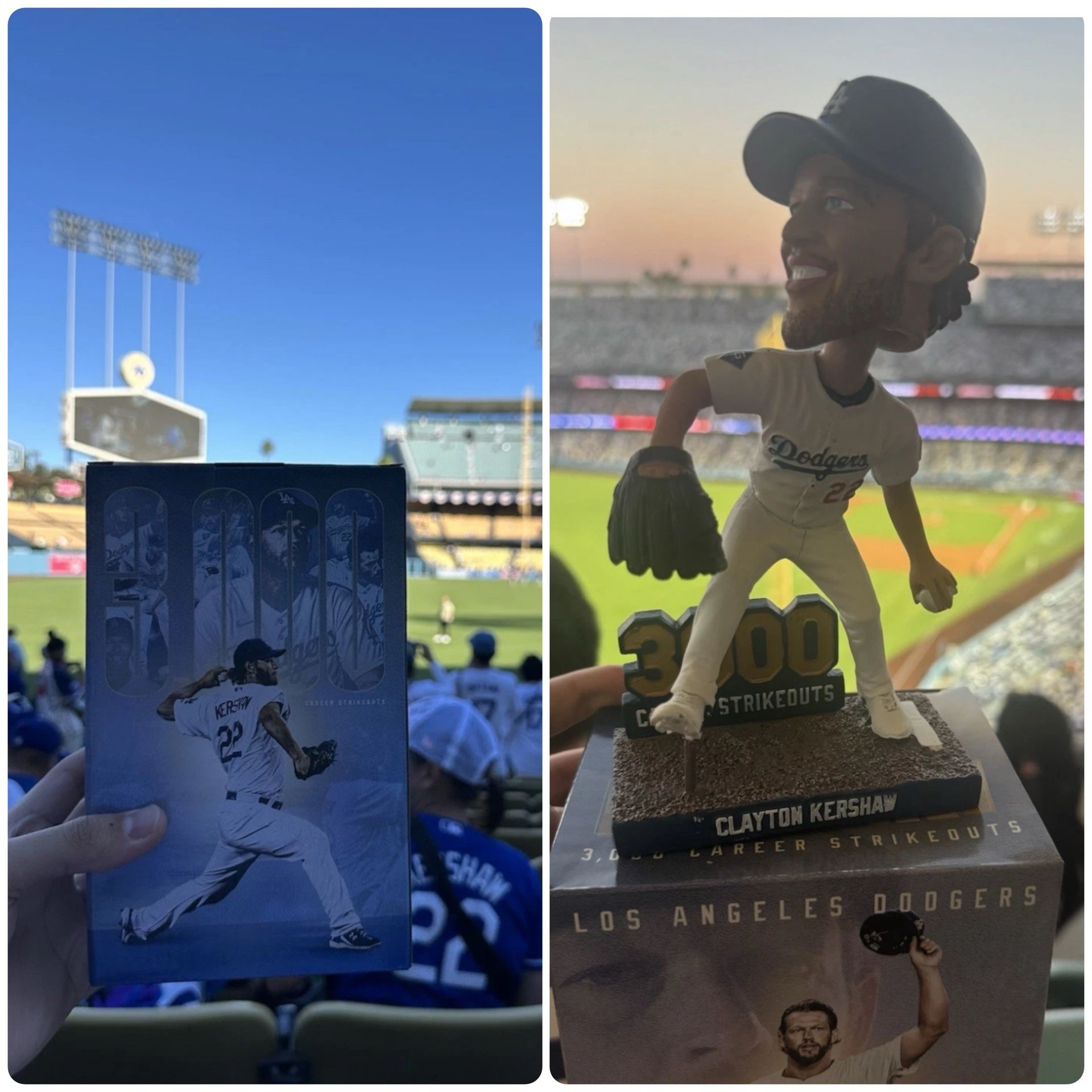 Clayton Kershaw 3000 Strikeout Bobblehead Dodgers 2025 SGA