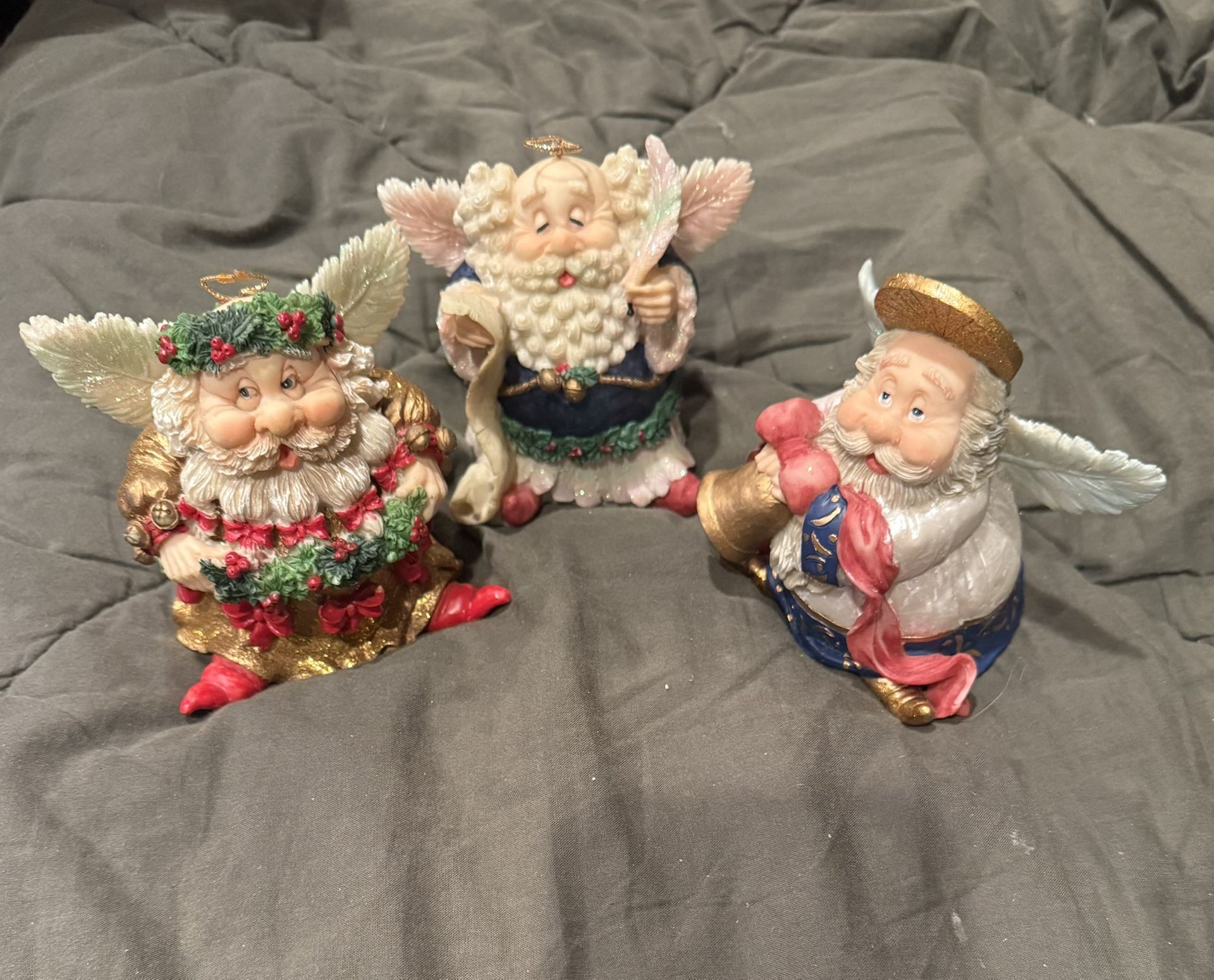 Christmas Santa With Wings Figurines