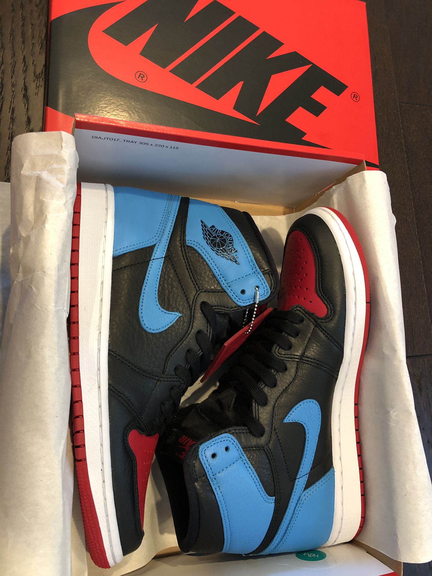 Air Jordan 1 High OG Shoe NC to CHI Nike nintendo switch edition blue red Size 7.5 M , 9 W