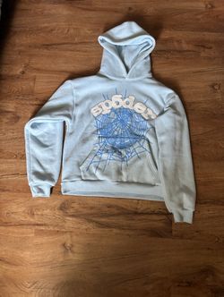 Light blue Sp5der hoodie 