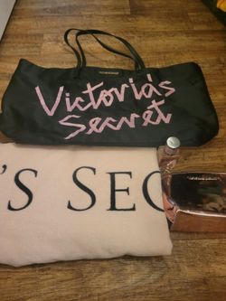 Victoria's secret bag and towel