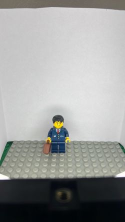Lego city train conductor