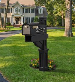 New Other Step2 Mailmaster Hudson Large Black Mailbox With Magnetic Door