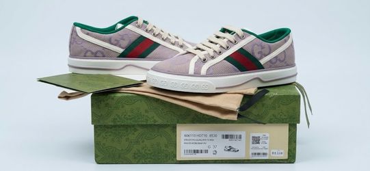 Gucci Tennis 1977 Purple GG Piqué