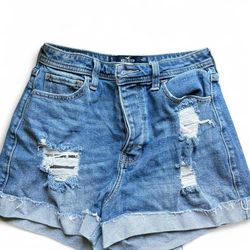Hollister blue denim shorts