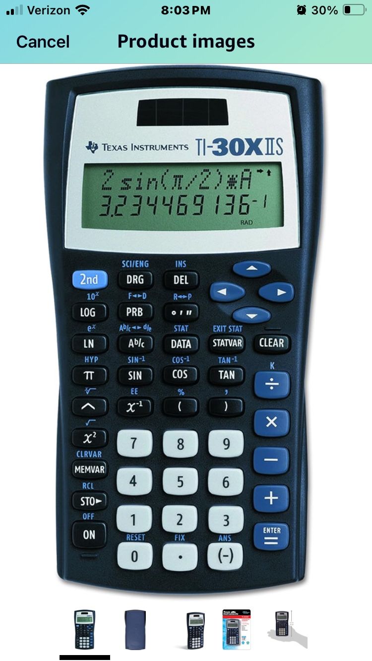 Texas Instruments Scientific Calculator 