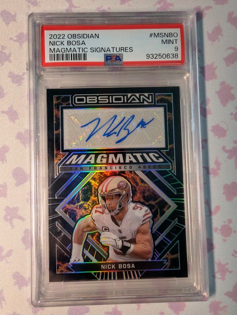 NICK BOSA 2022 Obsidian Magmatic Auto Autograph SP /100 San Francisco 49ers PSA 9
